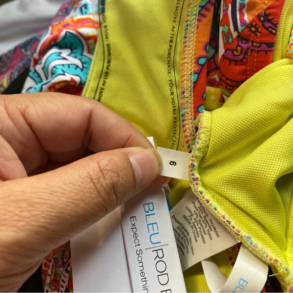 Bleu Rod Beattie Bohemian Paradise paisley High Neck Mio full coverage swimsuit - Picture 5 of 6